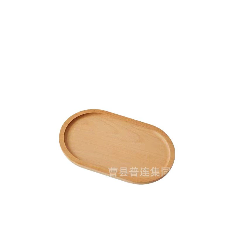 Japanese wooden rectangular dinner plate from natural wood, coffee sophisticated afternoon tea