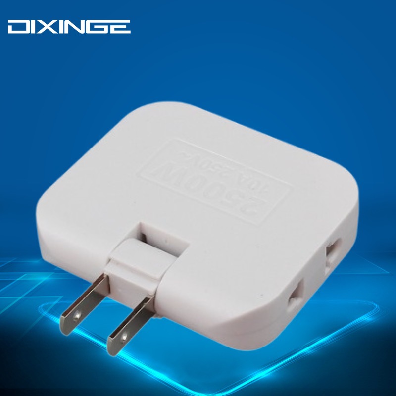 325可旋转180度超薄无线一转三两相电源插座 电视插头日式转换器