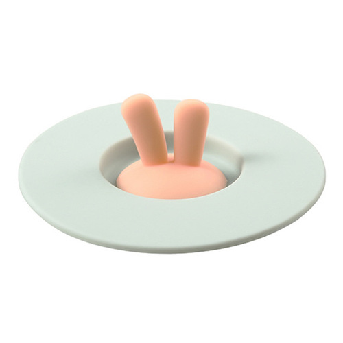 Cartoon household silicone cup lid, creative ceramic cup sealing lid, leak-proof and dust-proof plastic multi-purpose tea cup lid wholesale