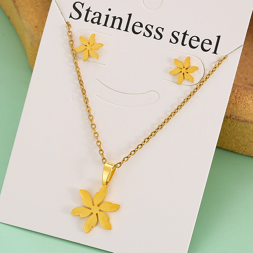 Großhandel Schmuck Einfacher Stil Pentagramm Auge Schmetterling Edelstahl 304 Überzug Schmuck-Set Kabelkette display picture 26
