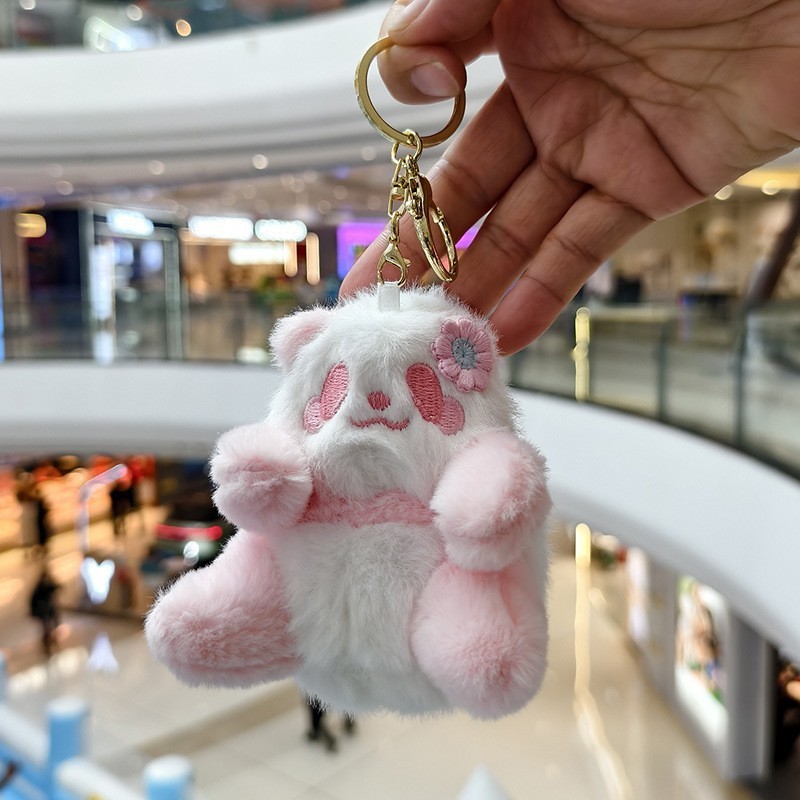 ネット有名人愛愛国宝パンダペンダントぬいぐるみ人形レッサーパンダバッグキーホルダーグリッパー人形|undefined