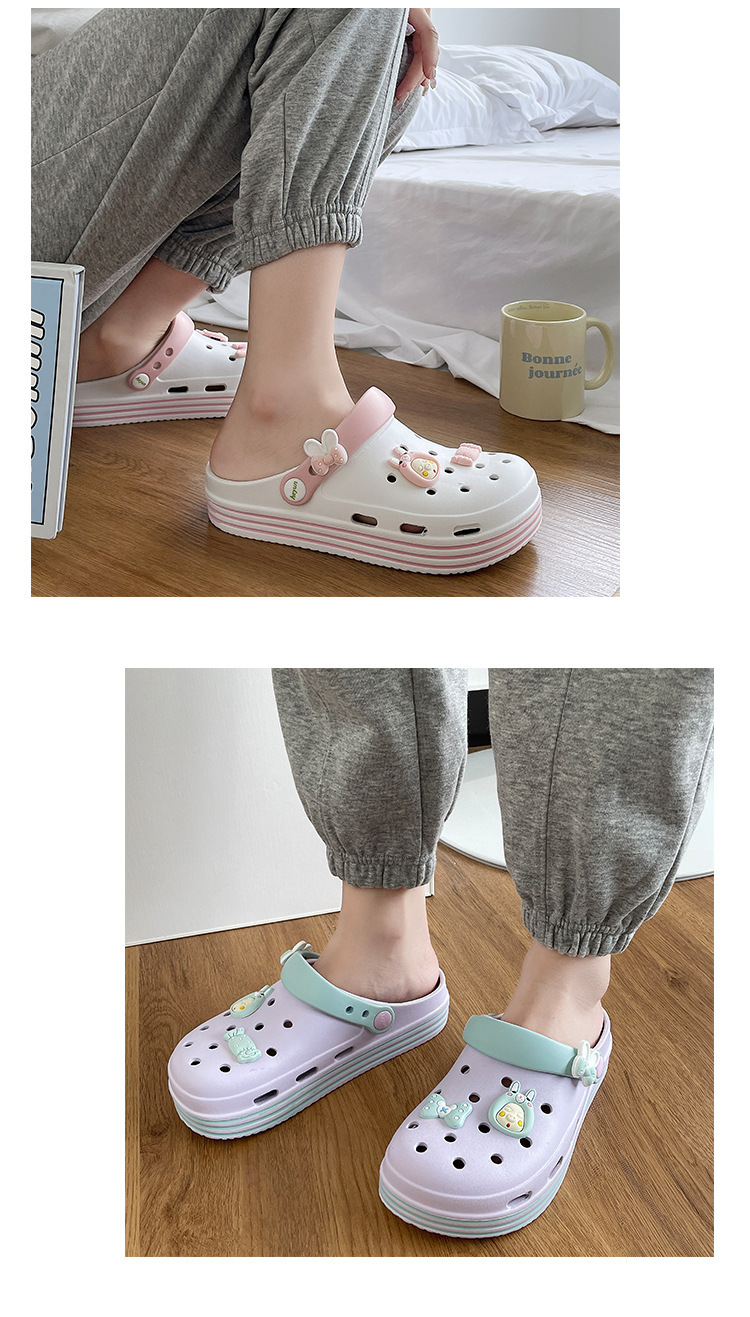 Sandali da donna Party Tessuto Cinturini regolabili in gomma Impermeabili_voghion.com