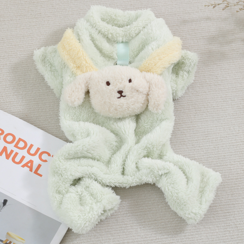 Otoño y invierno ropa de peluche cálida para perros Poodle que osos ropa de peluche para perros pequeños mascotas de cuatro patas