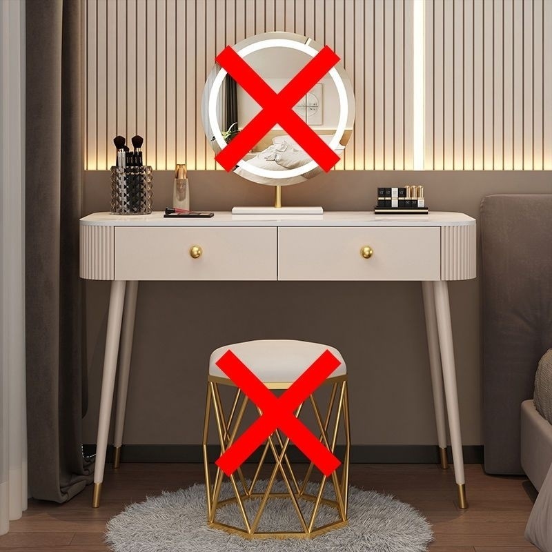 Mesa de madera maciza mesa de madera maciza mesa de dormitorio modesta mesa de maquillaje de red simple mesa de maquillaje de lujo luz mesa de maquillaje