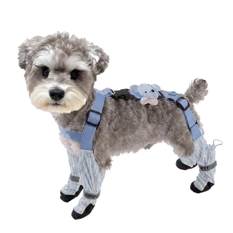 Cinturón general de cuatro estaciones zapatos resistentes al desgaste zapatos para perros pequeños y medianos zapatos para perros que salen a la suciedad pantalones de cuatro pies zapatos para mascotas