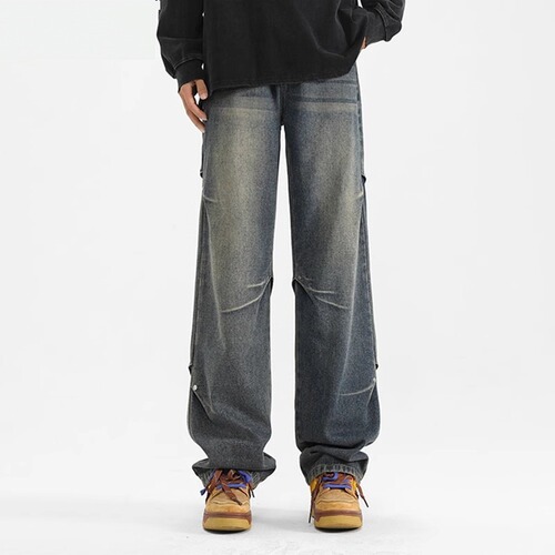 American street retro straight-leg men's wide-leg pants