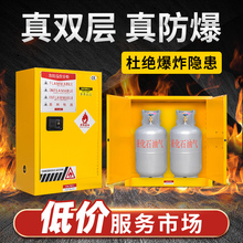 ✅全钢防爆气瓶柜柜实验室双瓶煤气罐乙炔氮气氢气体钢瓶储存
