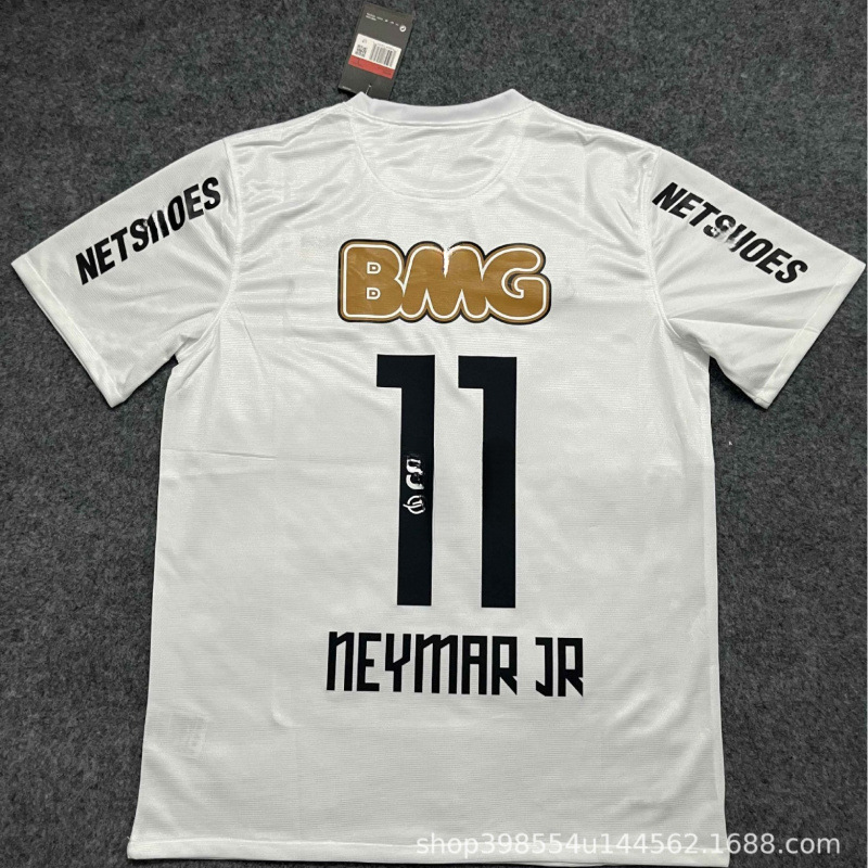 Brazil 2012 Santos Jersey Santos Commemorative Football Uniform No. 11 Neymar Retro White Children's Clothing