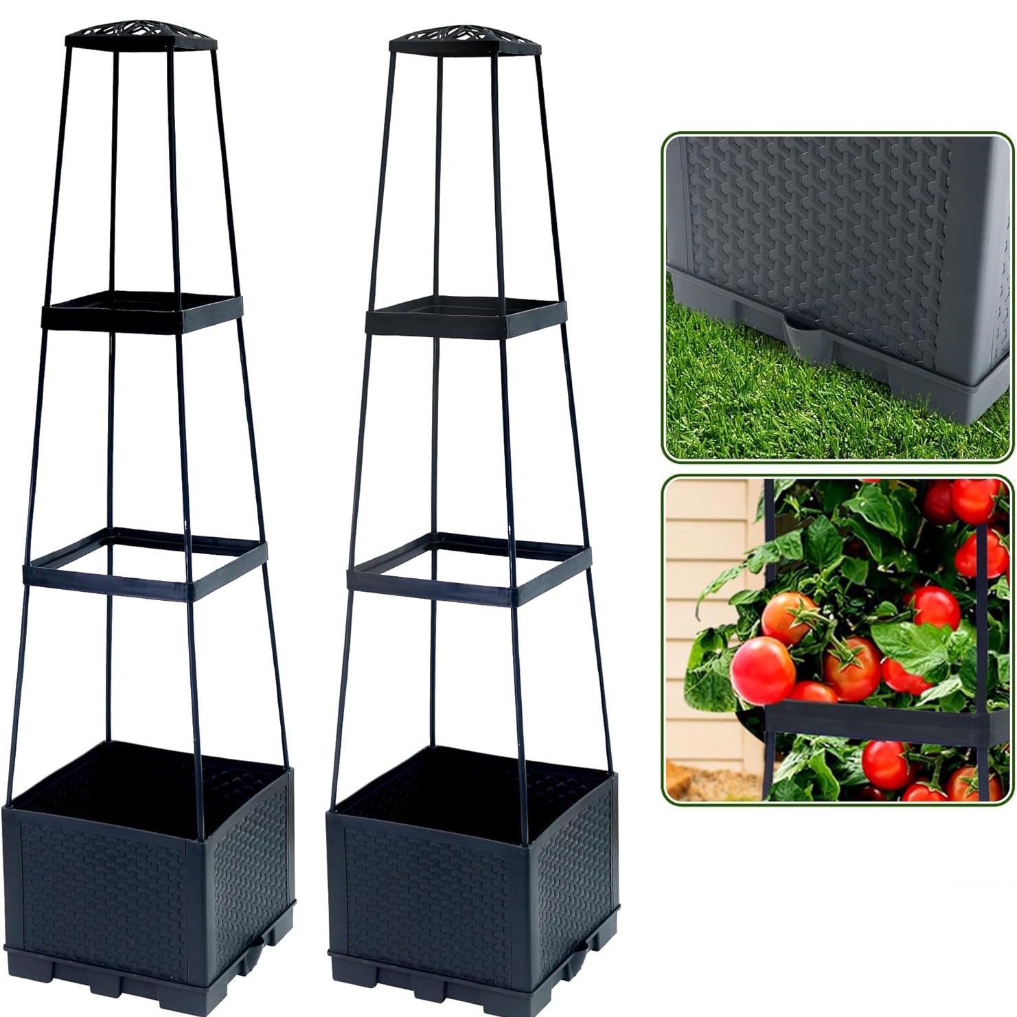 3단 꽃꽂이 등나무 스타일 - 2개 세트