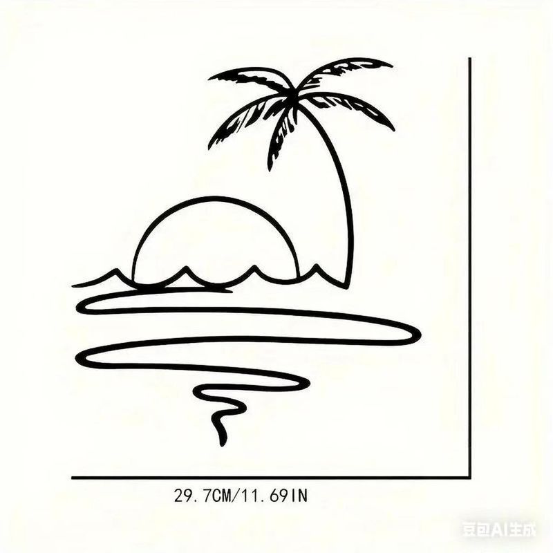 太陽、波、雁、カモメ、ツバメ、アートシルエット、メタル、ホームウォールデコレーション、壁掛け装飾、壁飾り、壁掛け|undefined