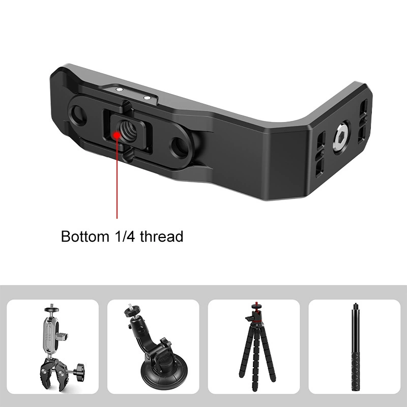 PULUZ Fat Niu подходит для Insta360X5/X4 горизонтальная и вертикальная быстрая разборка кронштейна спорт камеры магнитное всасывающее расширение аксессуаров