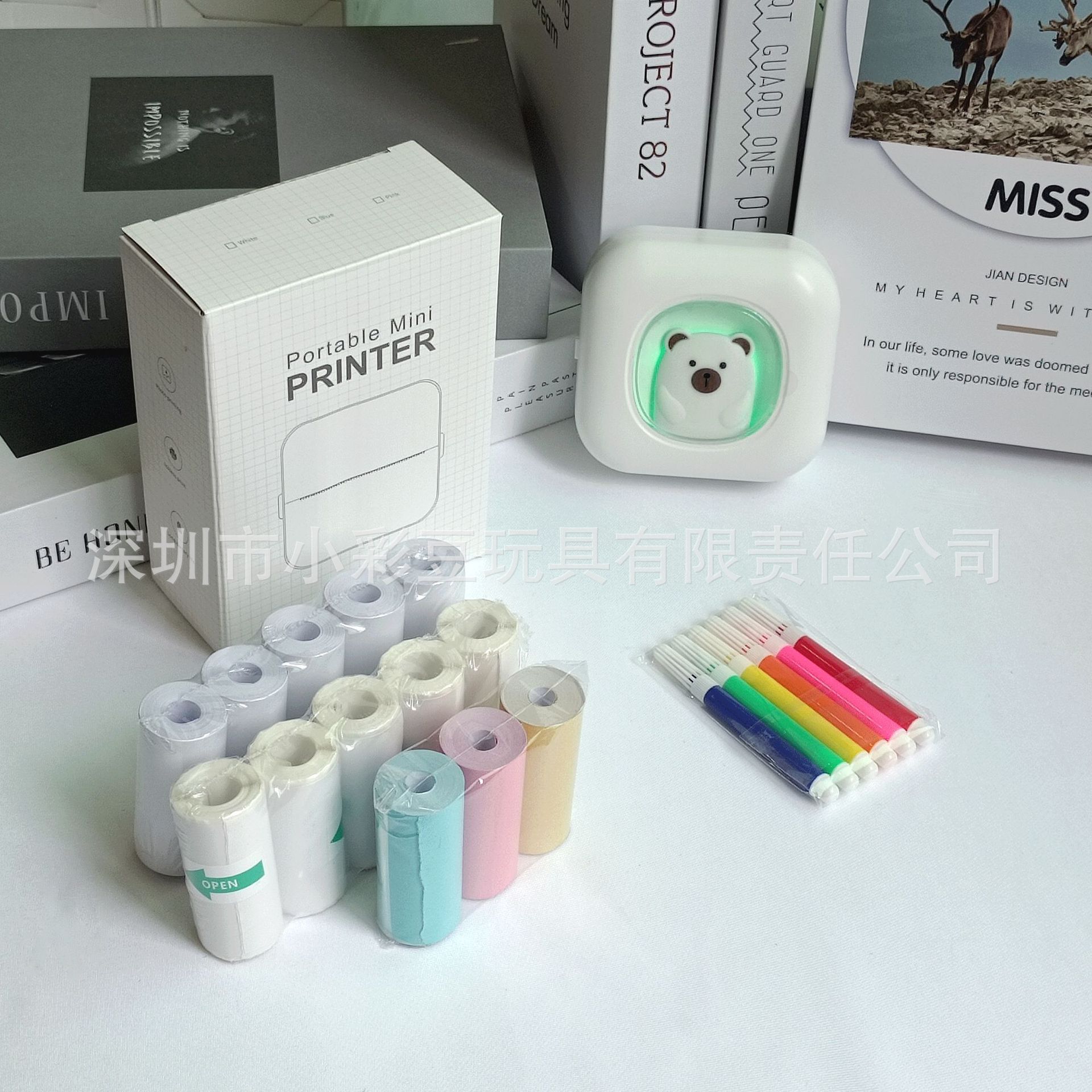 X7 흰색 + 감열지 5개 + 접착지 5개 + 색지 3개 + 색펜