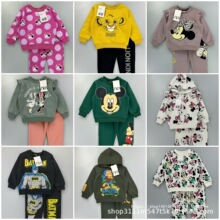 直销童套装HM批发卫衣男女童新款显眼可爱卡通秋冬女孩棉