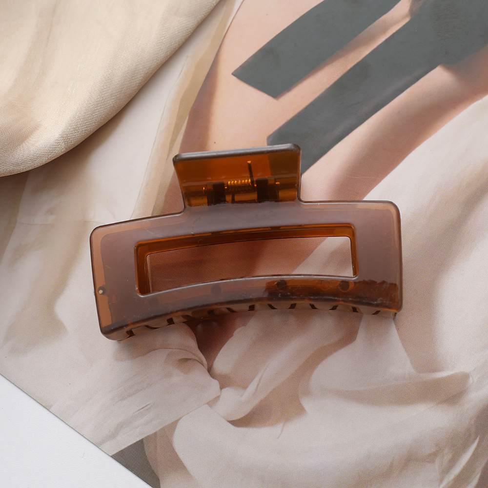 Agarre de pelo helado transfronterizo color de caramelo Cabeza trasera simple clip de pelo grande clip de tiburón de baño updo accesorios para el cabello al por mayor