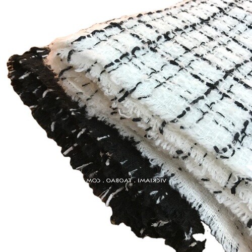 Versatile autumn and winter scarf, small fragrant scarf, color-blocked plaid scarf, woven jacquard dry rose hoop yarn scarf