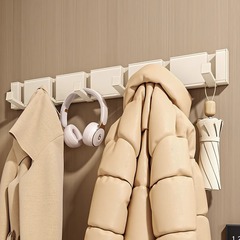 ミルクの白いステルスのフックは穴を開けないでください。浴室のドアの後ろの壁掛け式のハンガーは玄関の壁に入ります。