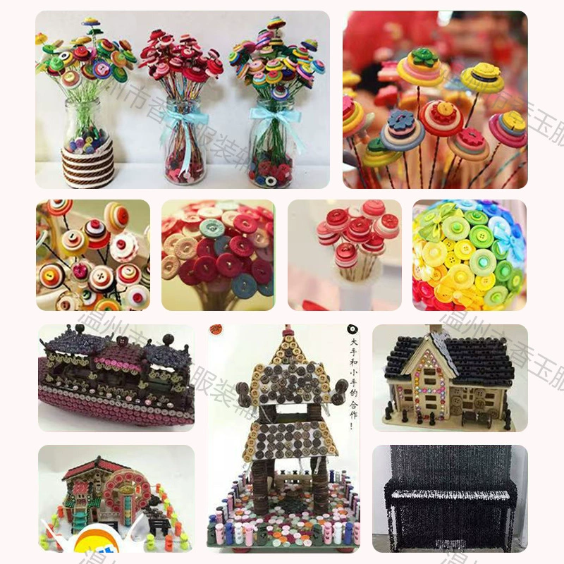 Дiy смешанные смолы пуговицы для детских handmade материалов, цветные игрушки, цвет дофамина, пуговицы с четырьмя отверстиями