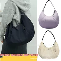 2024 новый lulu угловой пакет Pleated водонепроницаемый нейлон йоги сумка для фитнеса легкий мешок для пельменей большой емкости