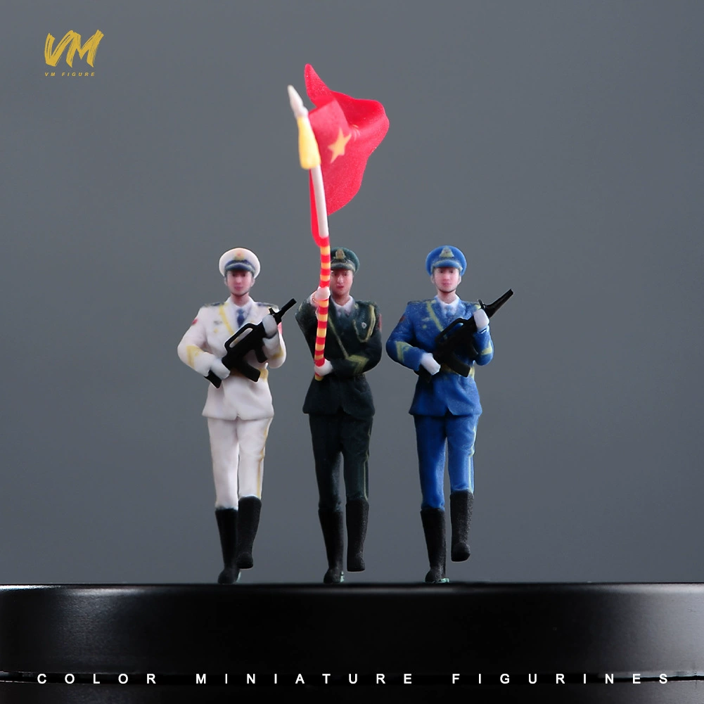 Модель миниатюры почетного караула масштаба 1/64/43 с 3D цветной печатной куклой
