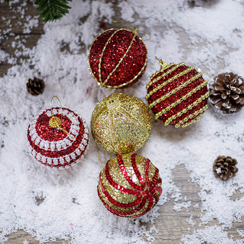 8m3 Rojo Dorado BOLA DE Navidad decoración de Navidad suministros centro comercial hogar árbol de Navidad colgante bola colgante