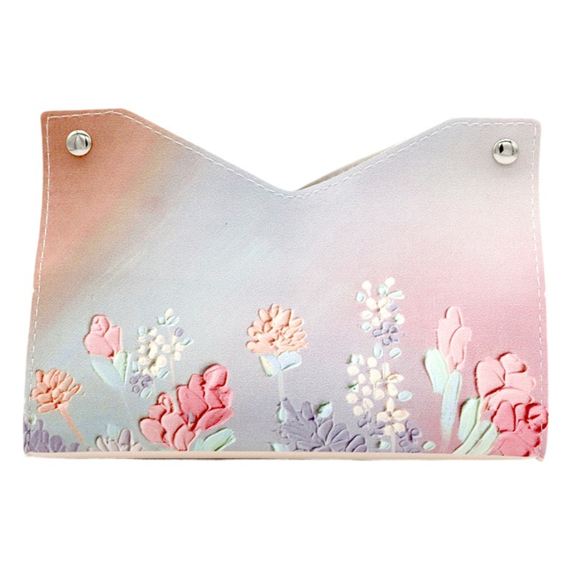 Caja de tejidos de cuero sala de estar hogar caja de tejido de coche bolsa de tejido de cuero caja de tejido de coche