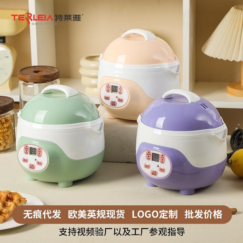 Fully Automatic Electric Stew Pot, Stew Cup, Bb Cooker, Bird's Nest Machine, Ceramic Water-Separation Stewing and Porridge Cooker for 1-2 People, Mini Health Pot