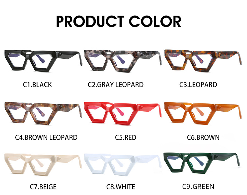 Casual Solid Color Ac Polygon Frameless Optical Glasses display picture 3