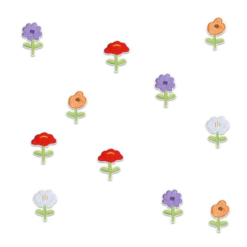 Cartoon self-adhesive footwear flower-shaped, down jacket, flowered, with embroidery