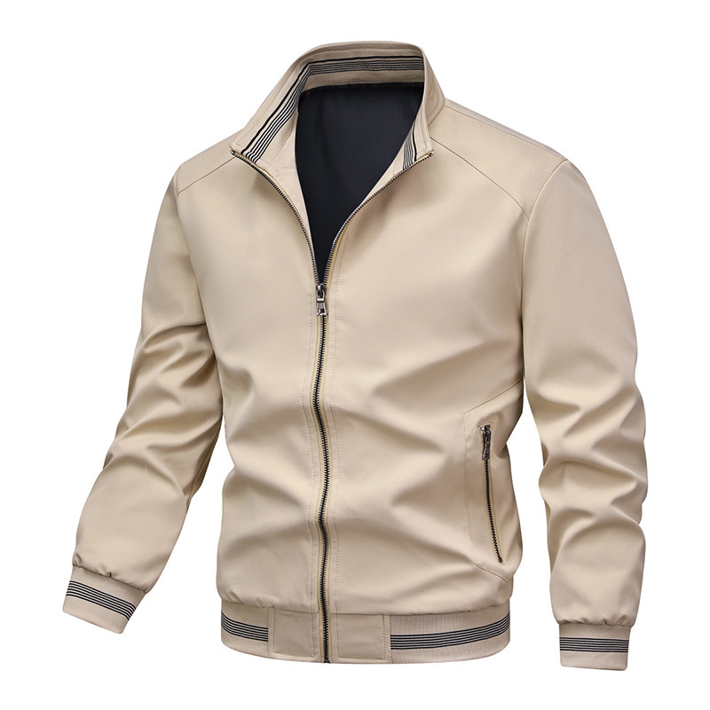 2025 Spring and Autumn New Men's Jackets for Outdoor Sports Loose Casual Business Jackets Men's Stand Collar Jackets