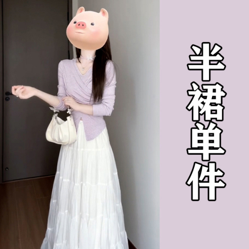 法式紫色长袖连衣裙子女早秋季2025新款小个子巨好看气质长裙套装|undefined