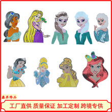 跨境美女珠片绣辅料服装饰品外套布贴可烫贴背包装饰补丁厂家直供
