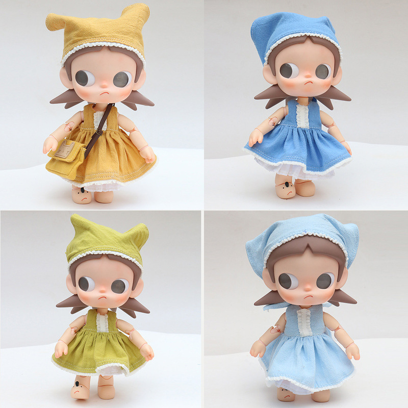 20cm Doll Clothes Zsiga New Style Dress Cotton Doll Bjd Doll Clothes Dress 10cm