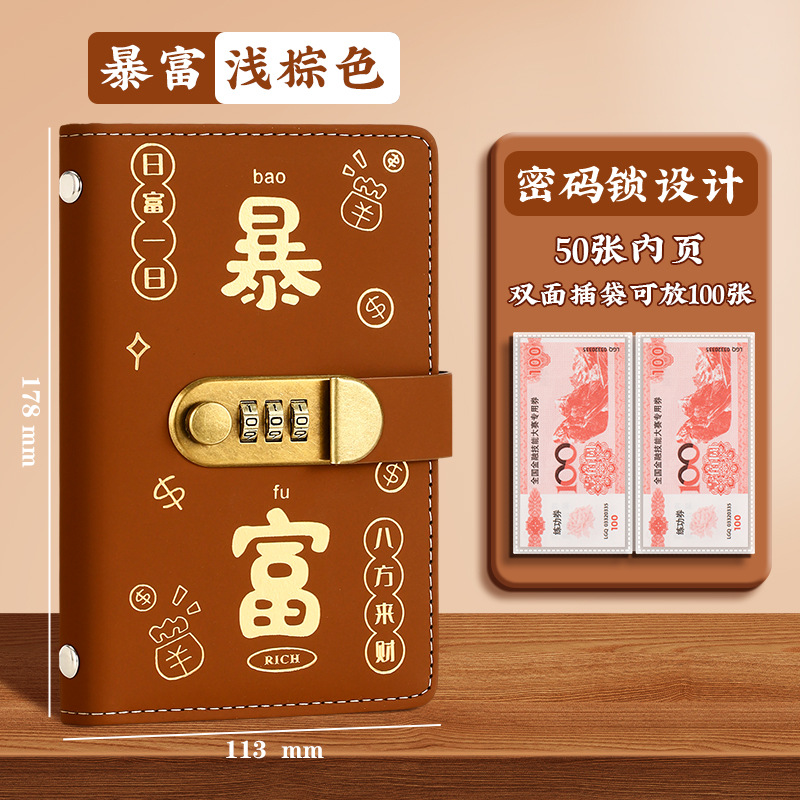 비밀번호 자물쇠 [리치브라운] 업그레이드 모델 100개 보관 가능