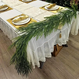 跨境圣诞藤条花环双色挂饰橱窗布置用品道具圣诞节装饰品墙饰仿真