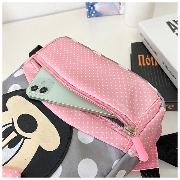 Minnie Mouse Backpack - Kawaii Pink Schoolbag for Kids