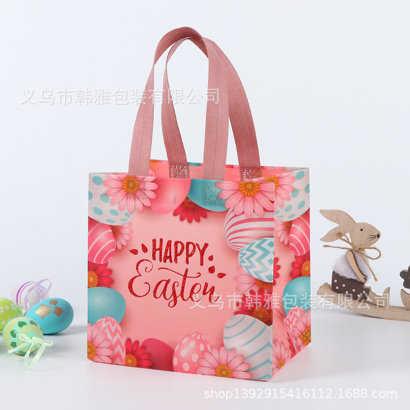 Transfronterizo en stock Bolsa de regalo de Pascua Bolso de dibujos animados no tejido Bolso de decoración de fiesta tridimensional grande traje