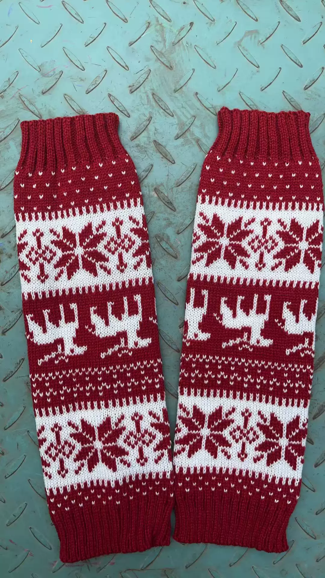 Теплоудерживающие шерстяные в gaiters, сапоги, со снежинками, опт