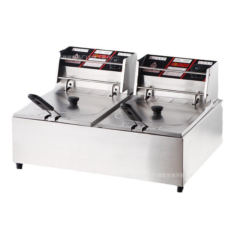 Freidora comercial de acero inoxidable horno de fritura eléctrica de calentamiento eléctrico freidora de papas fritas multifuncional máquina de cadena de frita image 5