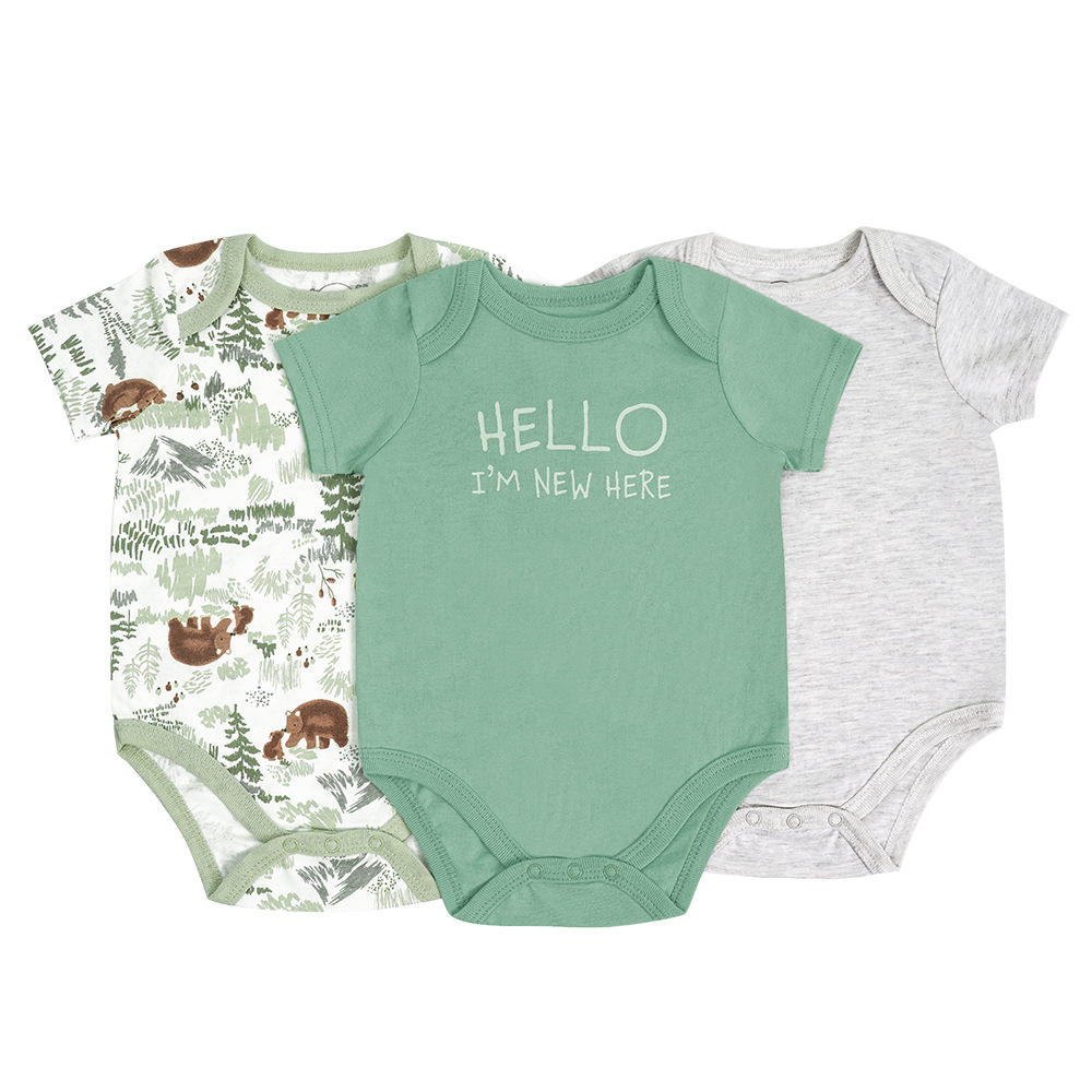Tres piezas para bebés recién nacidos, ropa unida, ropa de escalada, valiantier, triángulo corto, ropa corta.