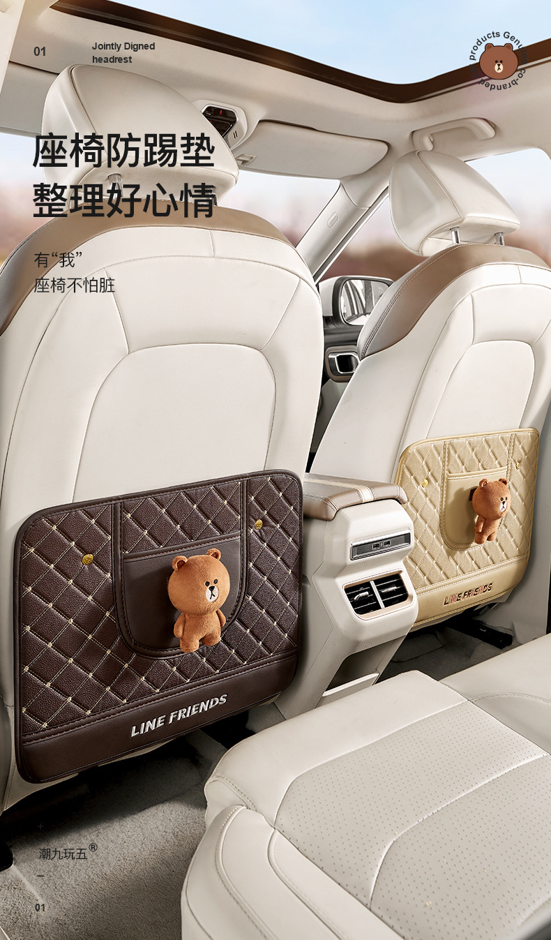 Car Anti-Kick Pad for Rear Seat Backrest, Child Protection Mat for Car Interior, Anti-Kick and Anti-Dirt Protective Gear