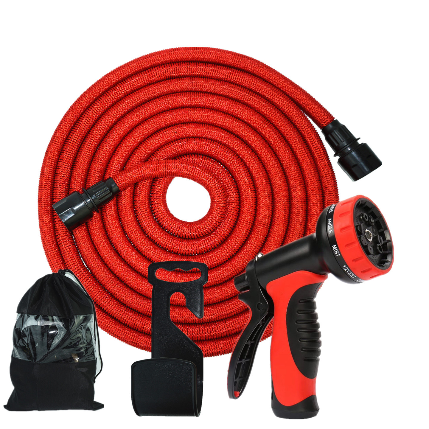 厂家供应品质保证7功能水枪三倍自动伸缩花园水管双层乳胶管水管