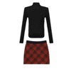 Demi-season red woolen children's skirt, mini-skirt, 2023, hip-accented, Korean style, western style, high waist