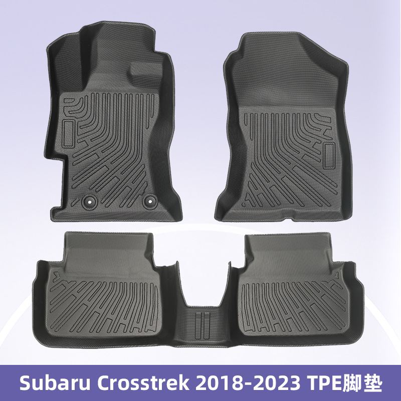 Para Subaru Crosstrek 2018 - 2023 TPE Foot Pads 3D All Weather Material Backpack Pads