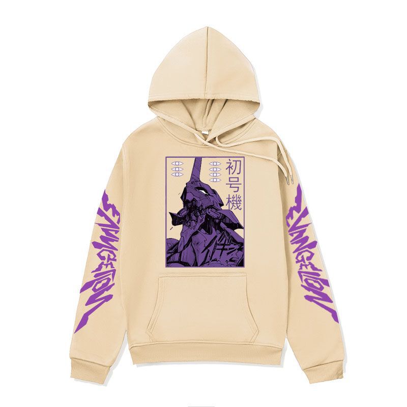 2022 cross-border Men's Japanese anime hoodie sound initial number machine printed sweater Spring and Autumn plus velvet hoodies