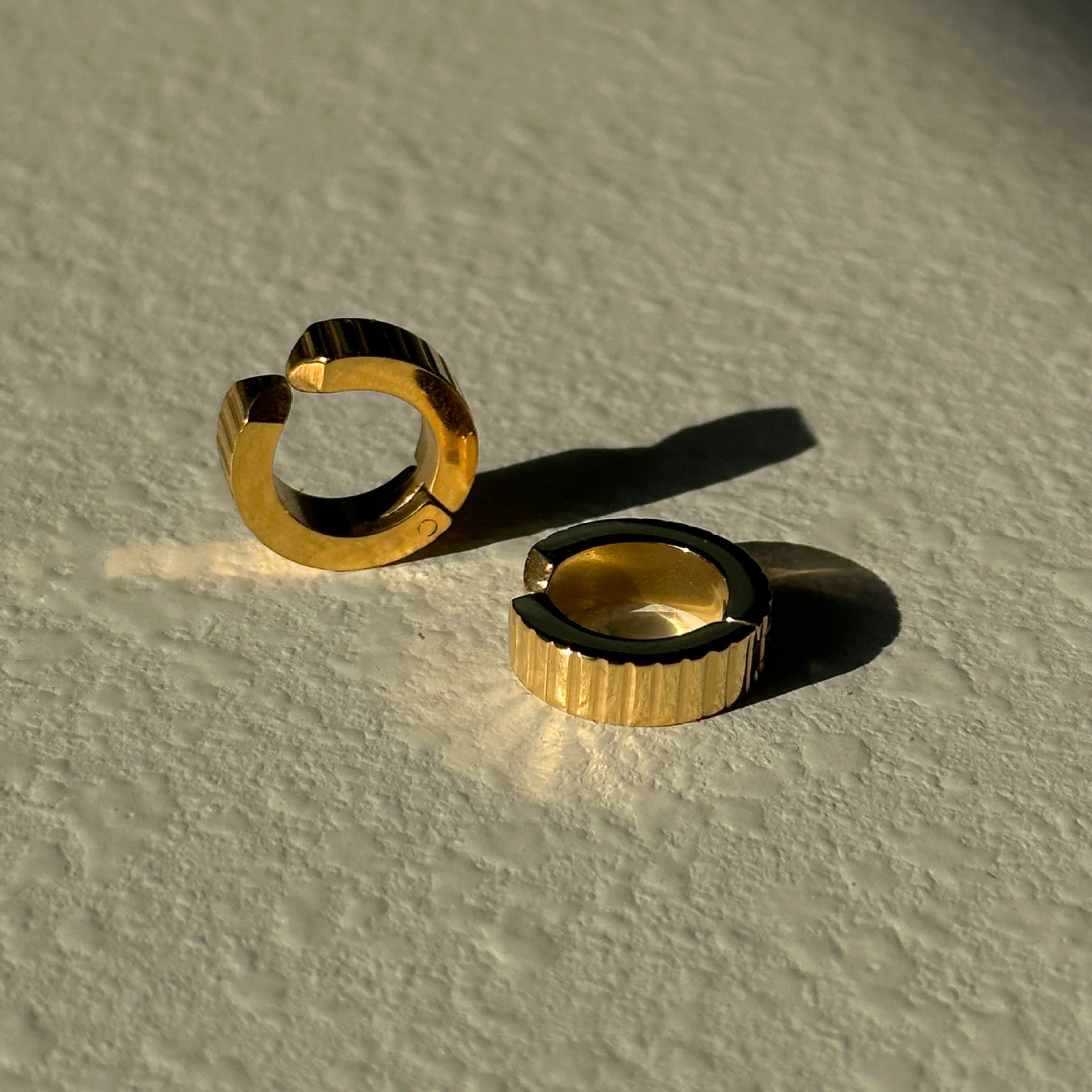 Earrings Classification 1 Pair Quantity Holiday, Daily Occasion 1 Pair Simple Style Solid Color Inlay Titanium Steel Zircon Earrings