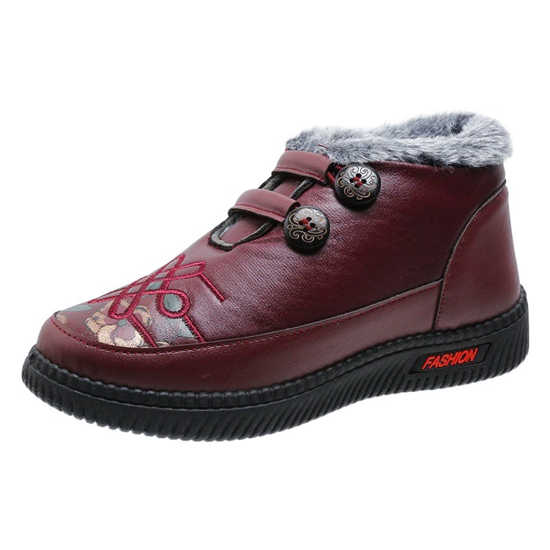 Зимняя хлопчатобумажная обувь Old Beijing, молочная обувь, утолщенная обувь с мягким дном, теплые зимние сапоги для пожилых людей, цельная доставка