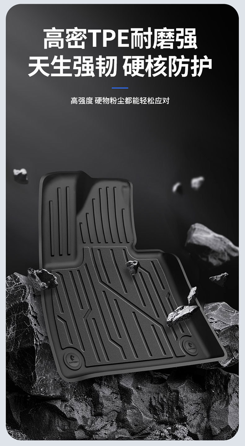 Suitable for Zeekr 001 007 007Gt 7X 8X 9X Special Vehicles, All-Weather Tpe Car Floor Mats