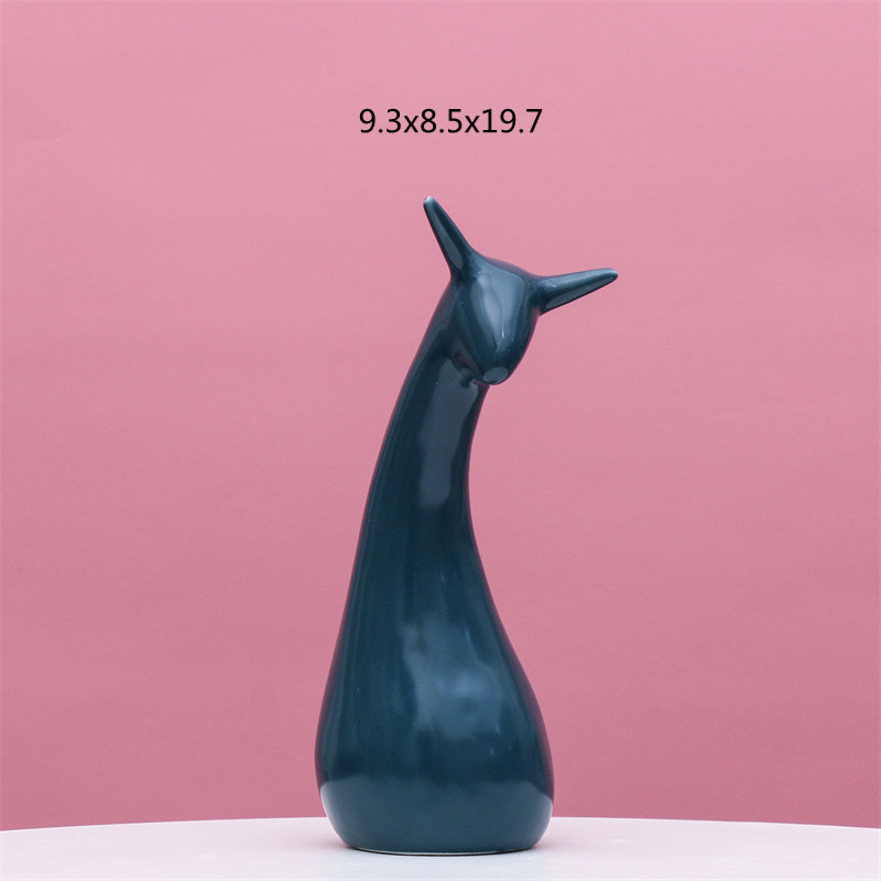 Nordic artesanía de cerámica decoración del hogar decoración creativa TV gabinete ciervos regalo al por mayor Comercio exterior Exportación