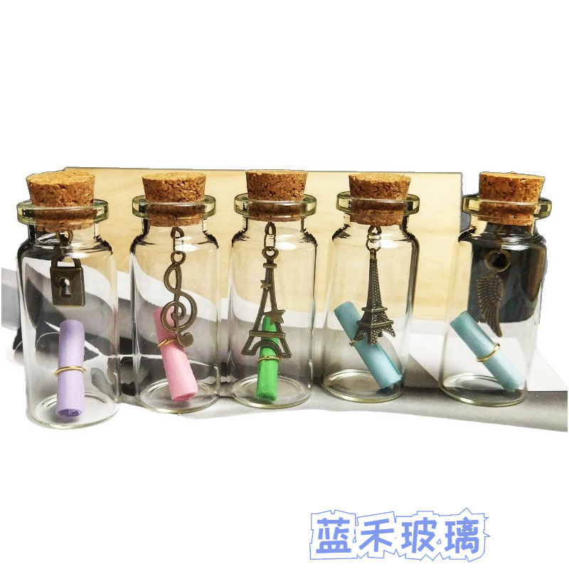 22mm diámetro botella de vidrio de corcho de bayoneta tubo botella de té botella flotante botella de deseos botella de joyas de almacenamiento DIY