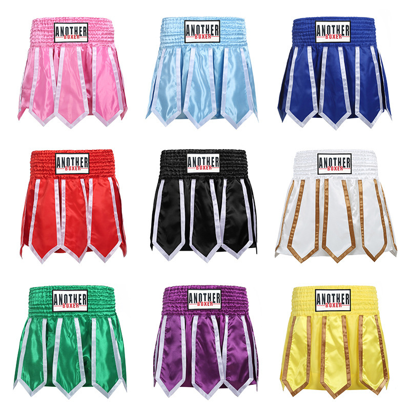 New Boxing Pants with Ribbon Style Muay Thai Shorts, Competition Training Kicking and Sanda Pants, Comprehensive Fighting Pants